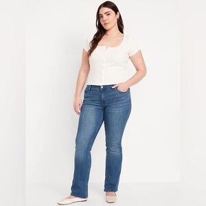 Old Navy Mid Rise Wow Boot cut Blue Jeans 20 Long